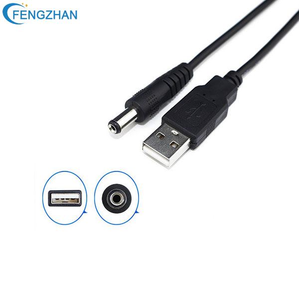 USB Cable to Barrel DC Power Cable